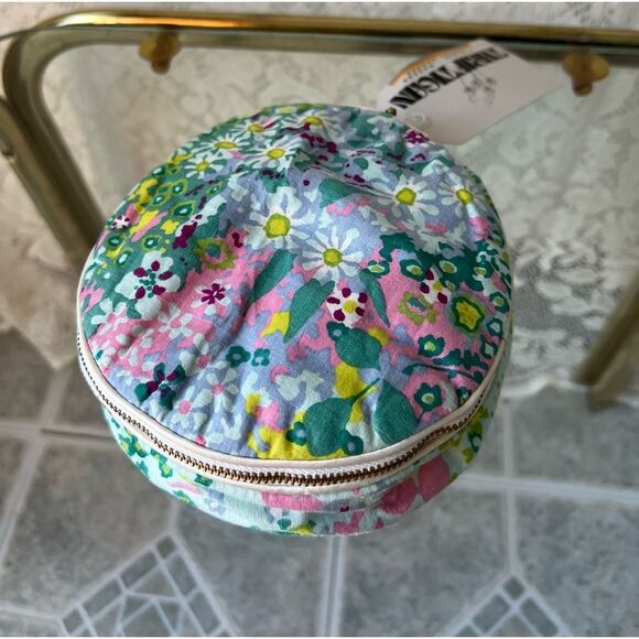 Vintage Shaxted Jewlery Travel Case / Organizer Floral Pattern Velvet Lined - Picture 2 of 9